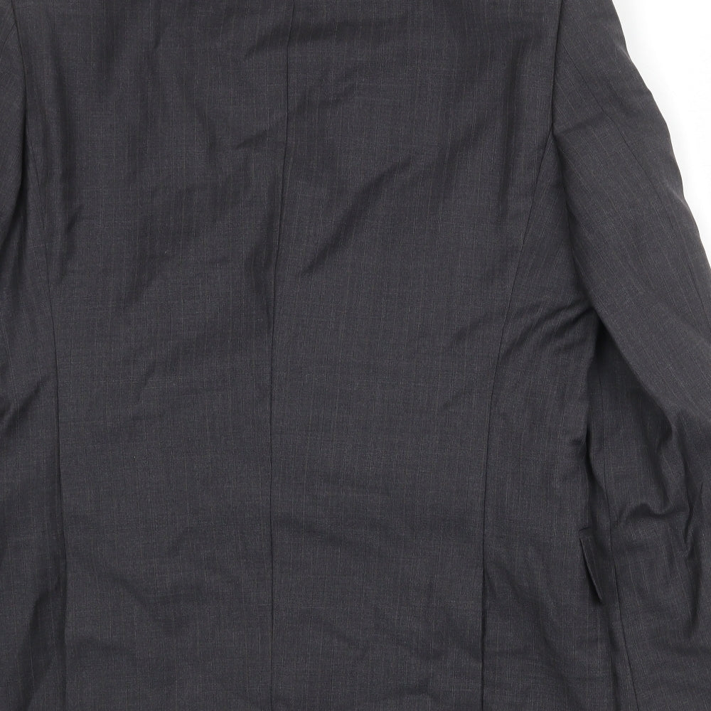 Jaeger Mens Grey Wool Jacket Suit Jacket Size 40 Regular
