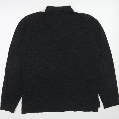 Polo Ralph Lauren Mens Grey Cotton Polo Size L Collared Button