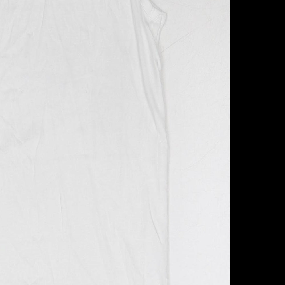 Marks and Spencer Mens White Cotton T-Shirt Size S Round Neck