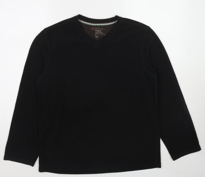 Blue Harbour Mens Black Polyester Pullover Sweatshirt Size S