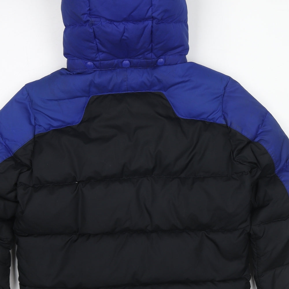 Polo Ralph Lauren Boys Black Colourblock Puffer Jacket Jacket Size 10-11 Years Zip