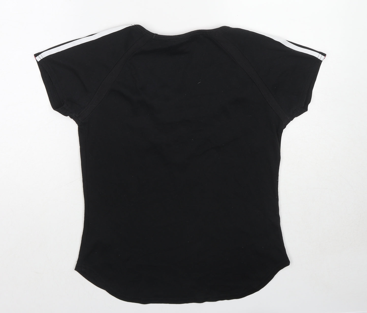 Lonsdale Womens Black Cotton Basic T-Shirt Size 10 V-Neck