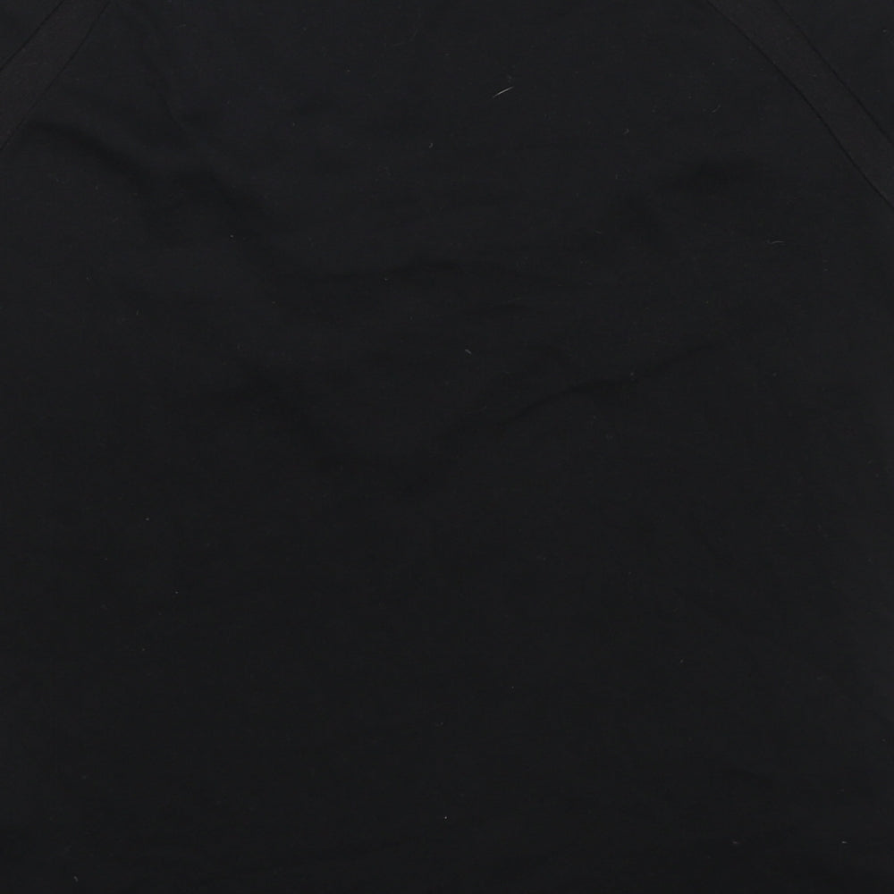 Lonsdale Womens Black Cotton Basic T-Shirt Size 10 V-Neck