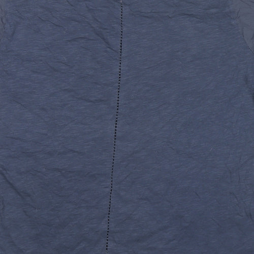 NEXT Womens Blue Cotton Basic Blouse Size 18 Boat Neck