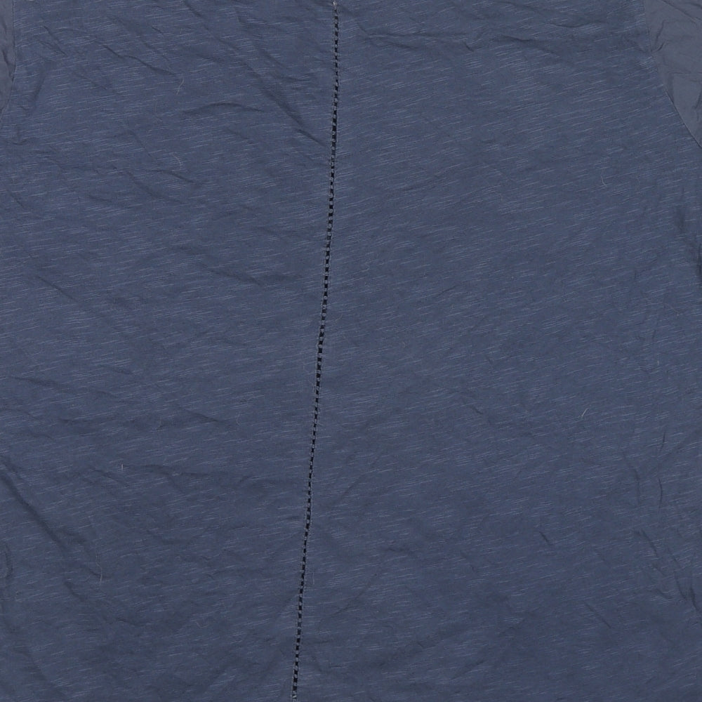 NEXT Womens Blue Cotton Basic Blouse Size 18 Boat Neck