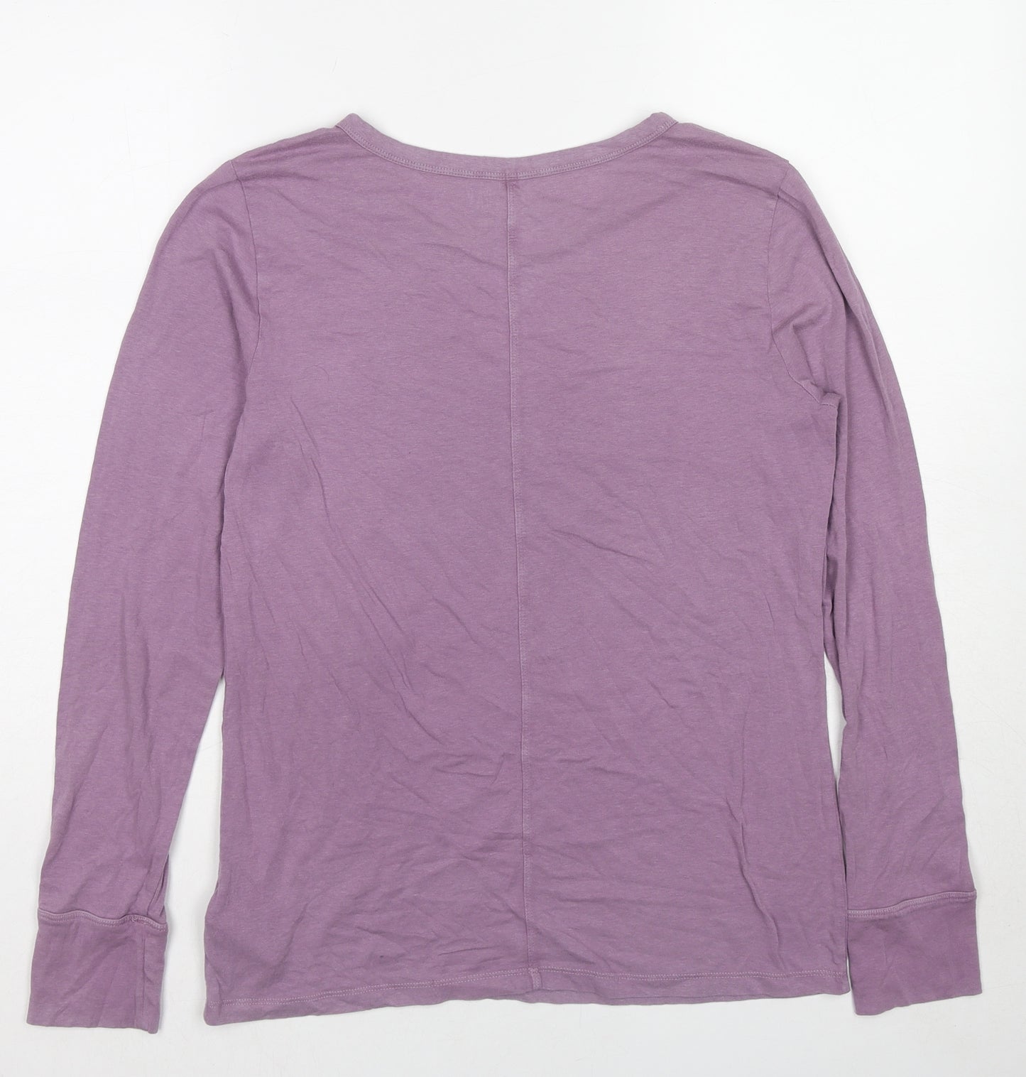 Gap Womens Purple Cotton Basic T-Shirt Size L Boat Neck