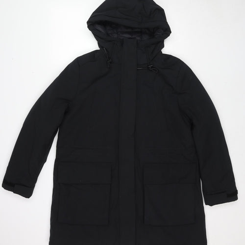 Marks and Spencer Womens Black Windbreaker Coat Size 16 Zip