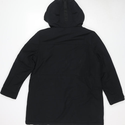 Marks and Spencer Womens Black Windbreaker Coat Size 16 Zip
