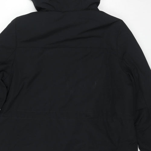 Marks and Spencer Womens Black Windbreaker Coat Size 16 Zip