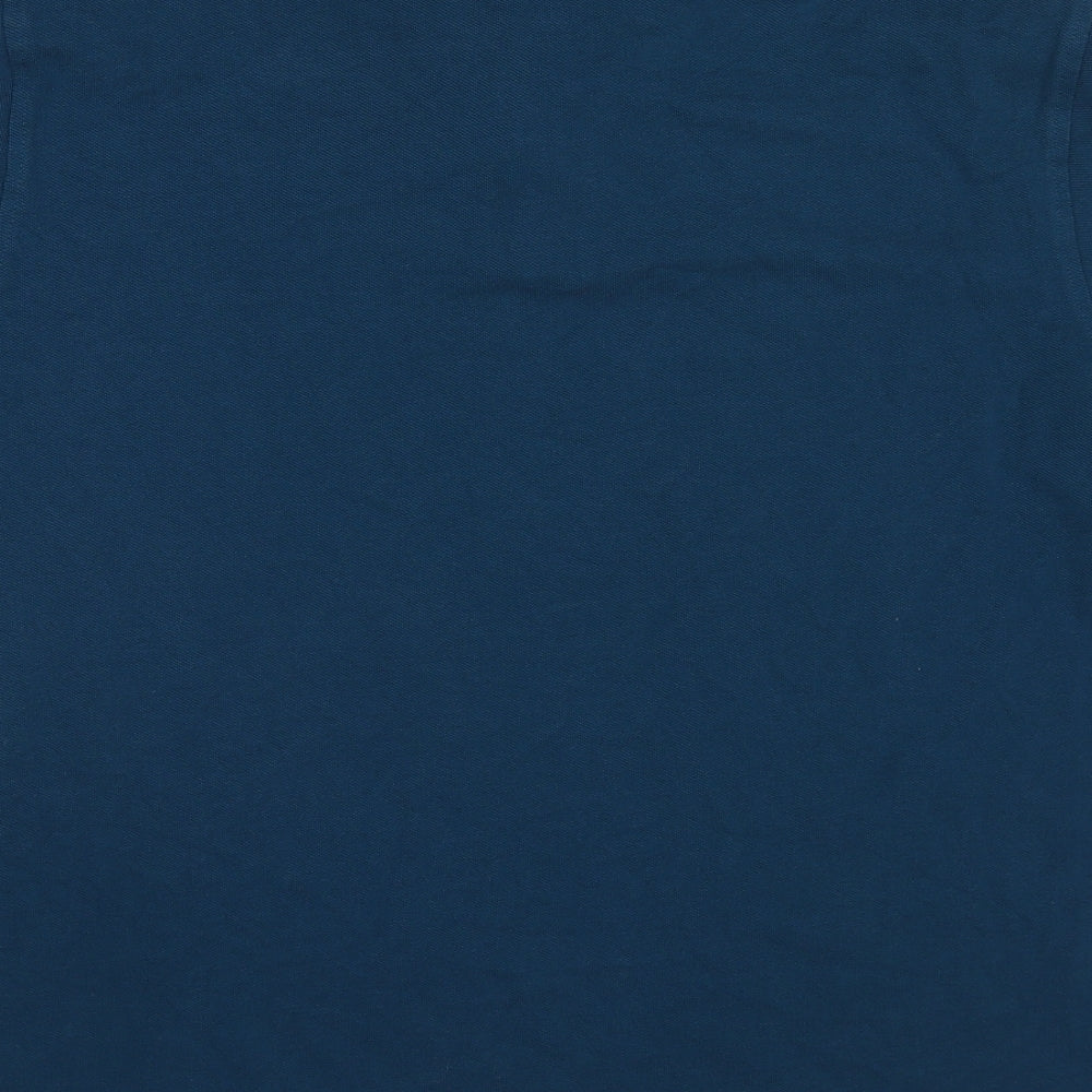 Marks and Spencer Mens Blue Cotton Polo Size 2XL Collared Button