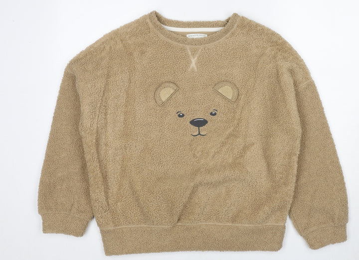 Marks and Spencer Womens Brown Polyester Pullover Sweatshirt Size S Pullover - Spencer Bear