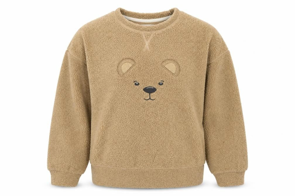 Front view of Marks & Spencer women’s brown polyester pullover sweatshirt, size S, pullover - spencer bear