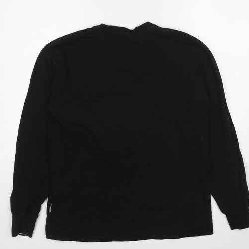 Napapijri Mens Black Cotton Pullover Sweatshirt Size XS