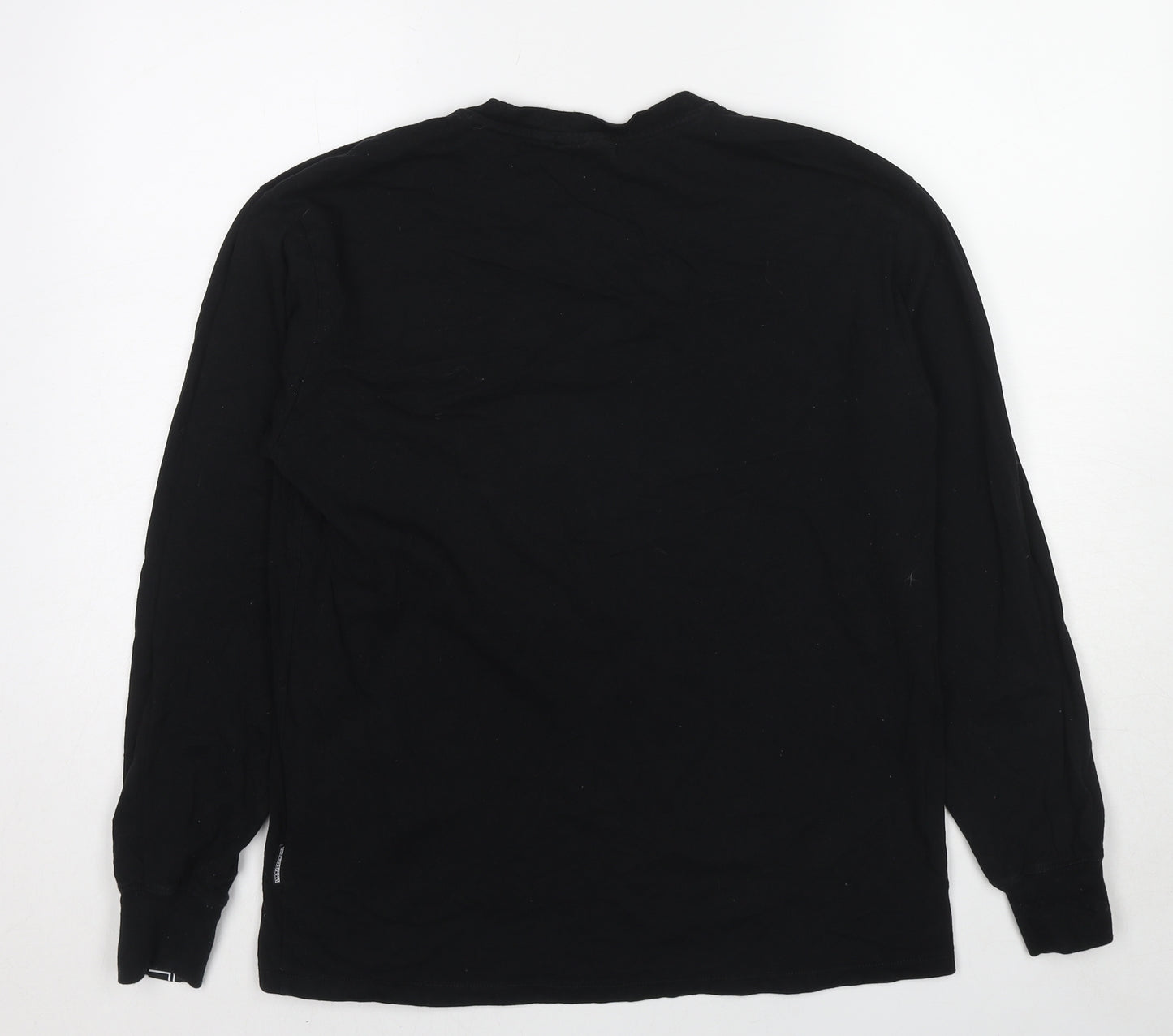 Napapijri Mens Black Cotton Pullover Sweatshirt Size XS