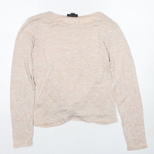 New Look Womens Beige Round Neck Viscose Pullover Jumper Size 10