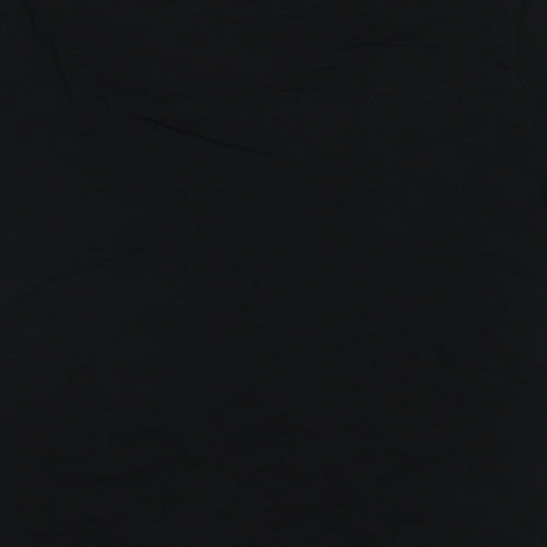Marks and Spencer Mens Black Cotton T-Shirt Size M Round Neck