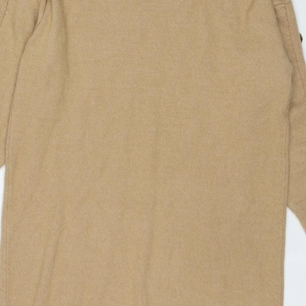 Wallis Womens Beige Roll Neck Viscose Pullover Jumper Size L