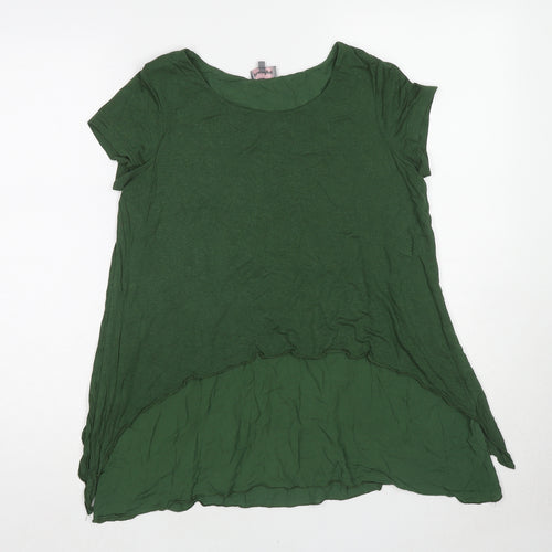 Phase Eight Womens Green Polyester Basic T-Shirt Size 8 Boat Neck - Layered
