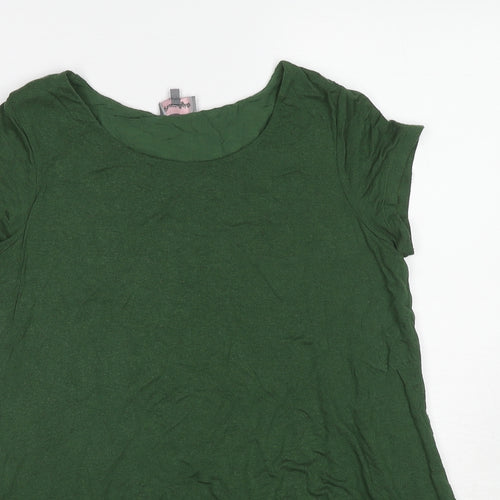 Phase Eight Womens Green Polyester Basic T-Shirt Size 8 Boat Neck - Layered