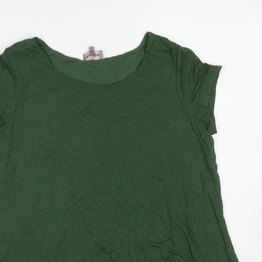 Phase Eight Womens Green Polyester Basic T-Shirt Size 8 Boat Neck - Layered