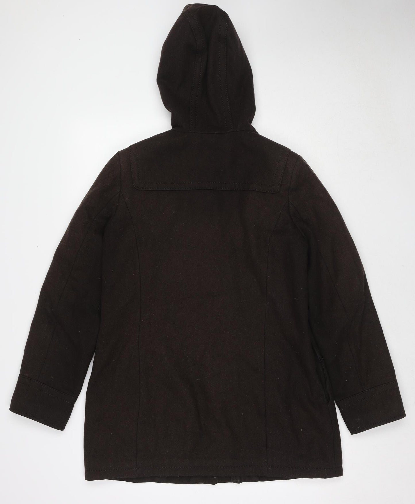 La Redoute Womens Brown Overcoat Coat Size 12 Zip