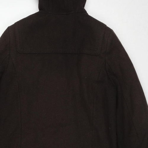 La Redoute Womens Brown Overcoat Coat Size 12 Zip