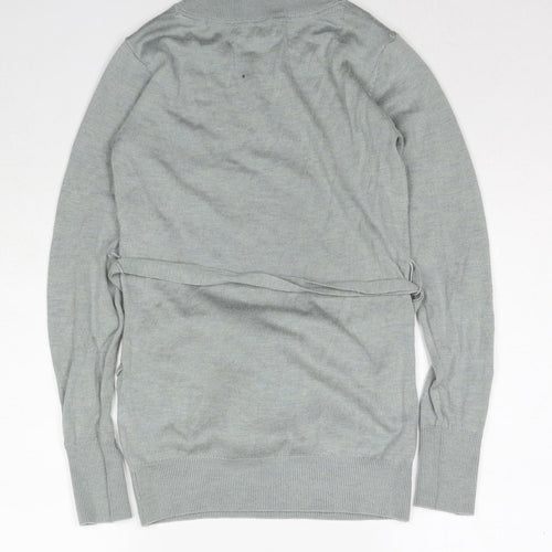 H&M Womens Grey Round Neck Acrylic Pullover Jumper Size XS