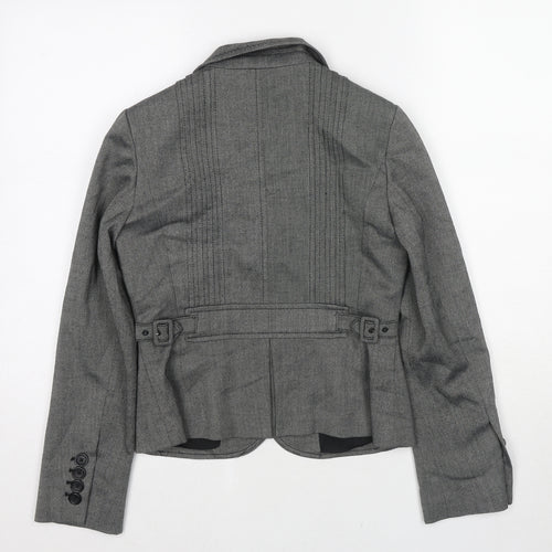 Ann Taylor Womens Grey Polyester Jacket Blazer Size XS