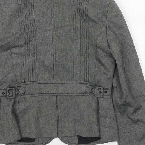 Ann Taylor Womens Grey Polyester Jacket Blazer Size XS