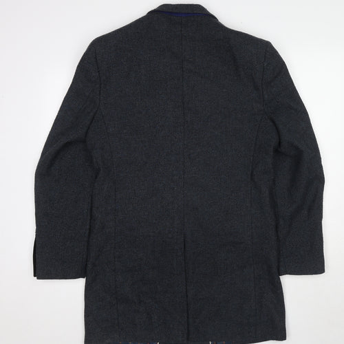 Marc Darcy Mens Grey Wool Jacket Blazer Size 38 Regular - Longline