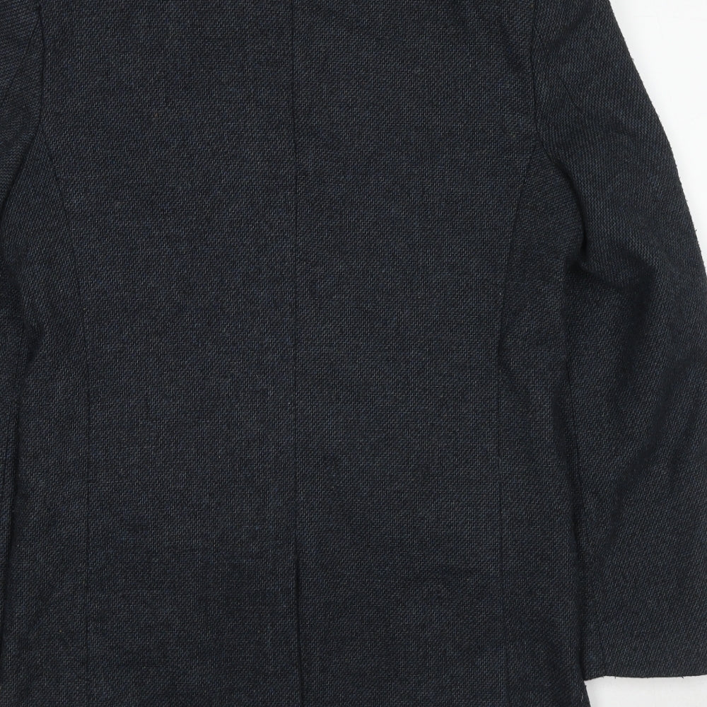 Marc Darcy Mens Grey Wool Jacket Blazer Size 38 Regular - Longline