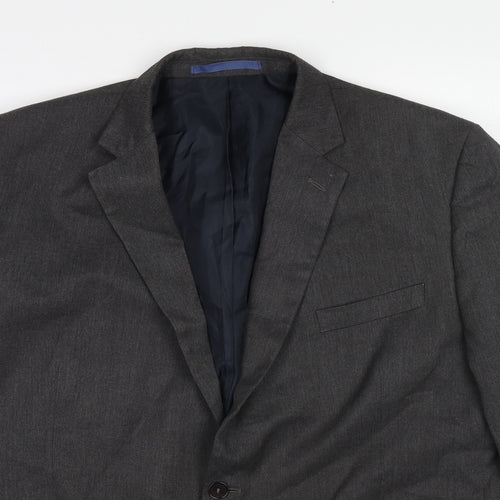 Marks and Spencer Mens Grey Polyester Jacket Suit Jacket Size 48 Regular