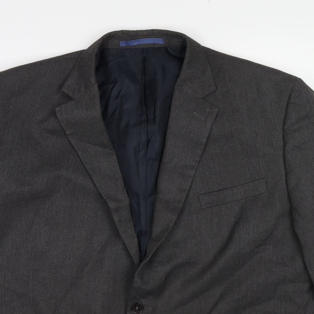 Marks and Spencer Mens Grey Polyester Jacket Suit Jacket Size 48 Regular