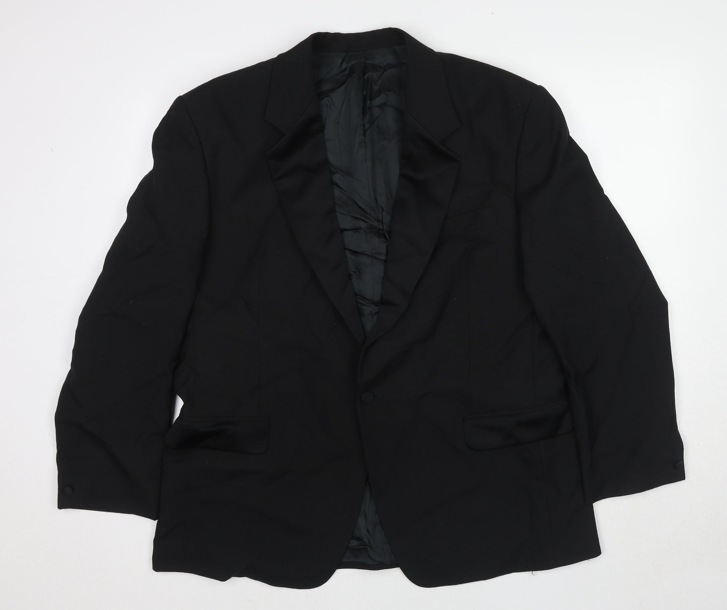 Skopes Mens Black Polyester Tuxedo Suit Jacket Size 44 Regular
