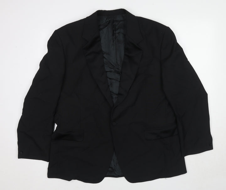 Skopes Mens Black Polyester Tuxedo Suit Jacket Size 44 Regular