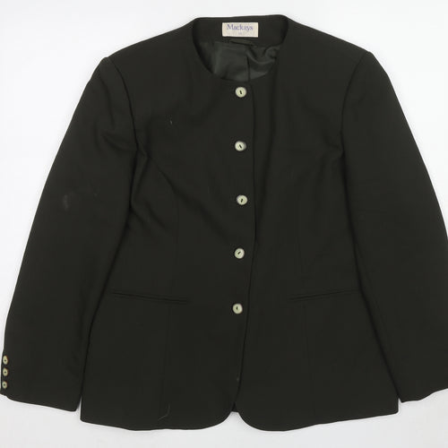 Mackays Womens Green Jacket Blazer Size 16 Button