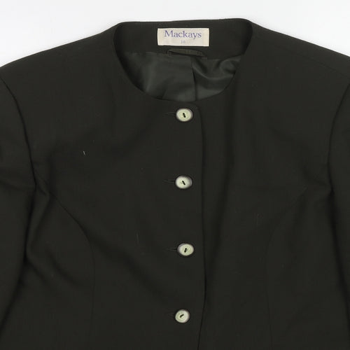 Mackays Womens Green Jacket Blazer Size 16 Button