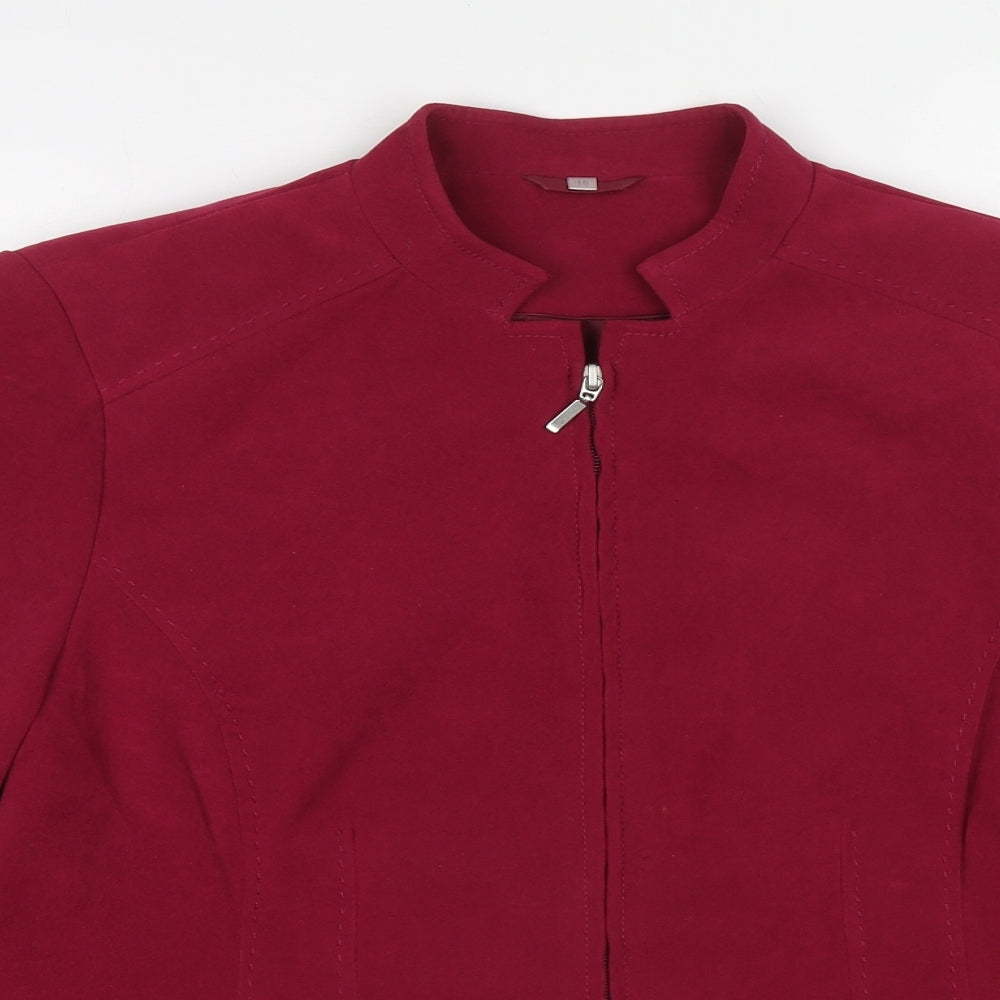 EWM Womens Red Jacket Size 16 Zip