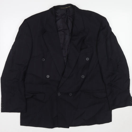 Marks and Spencer Mens Blue Wool Jacket Suit Jacket Size 40 Regular