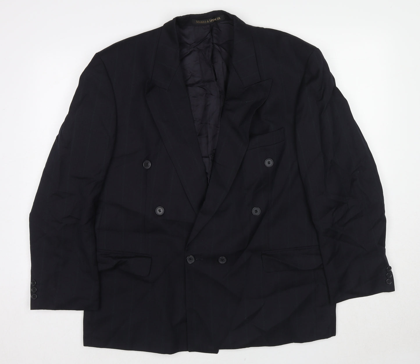 Marks and Spencer Mens Blue Wool Jacket Suit Jacket Size 40 Regular