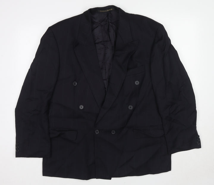 Marks and Spencer Mens Blue Wool Jacket Suit Jacket Size 40 Regular