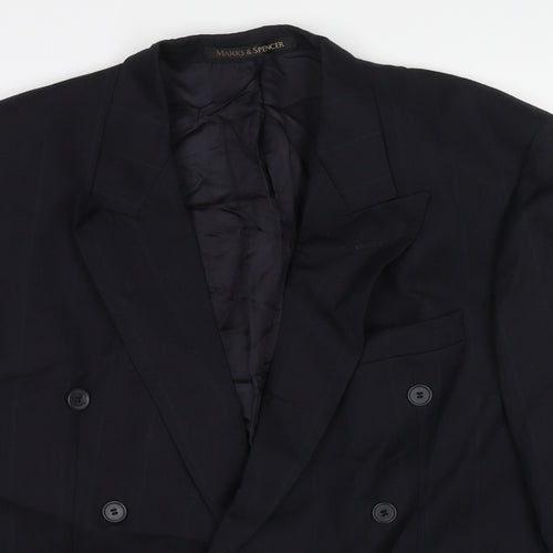 Marks and Spencer Mens Blue Wool Jacket Suit Jacket Size 40 Regular