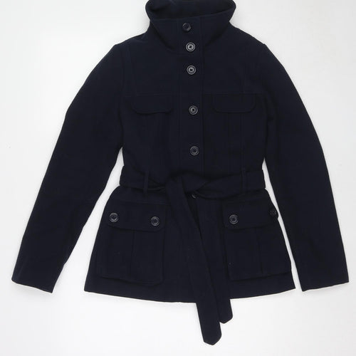 H&M Womens Blue Jacket Size 12 Button