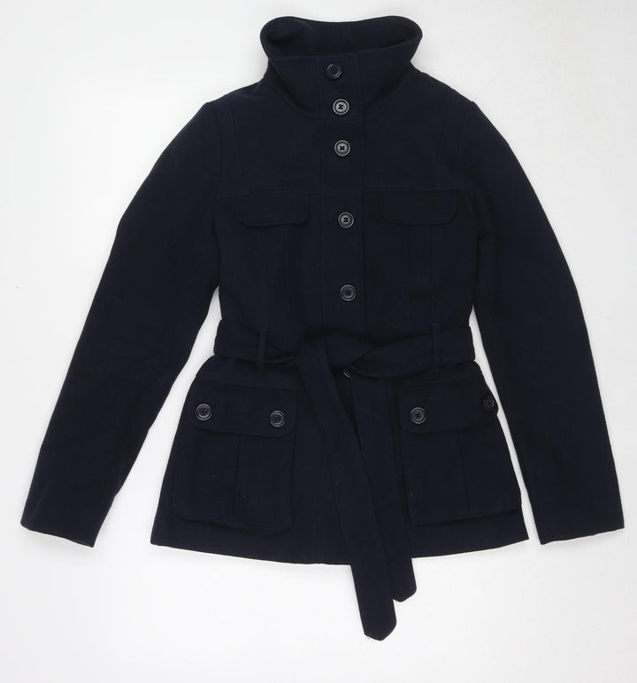 H&M Womens Blue Jacket Size 12 Button