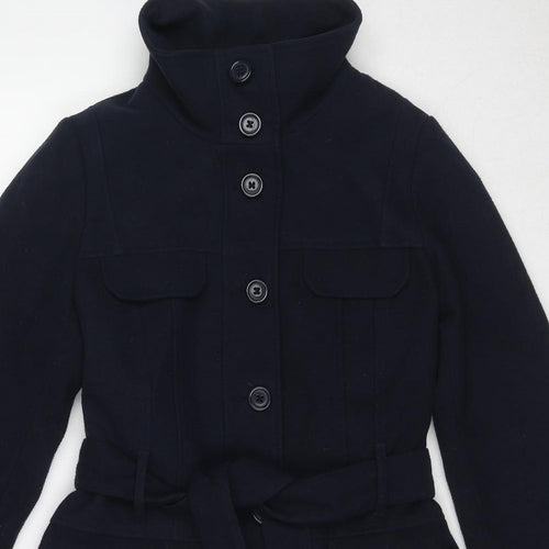H&M Womens Blue Jacket Size 12 Button