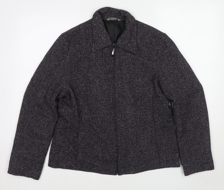 Marks and Spencer Womens Black Jacket Size 14 Zip