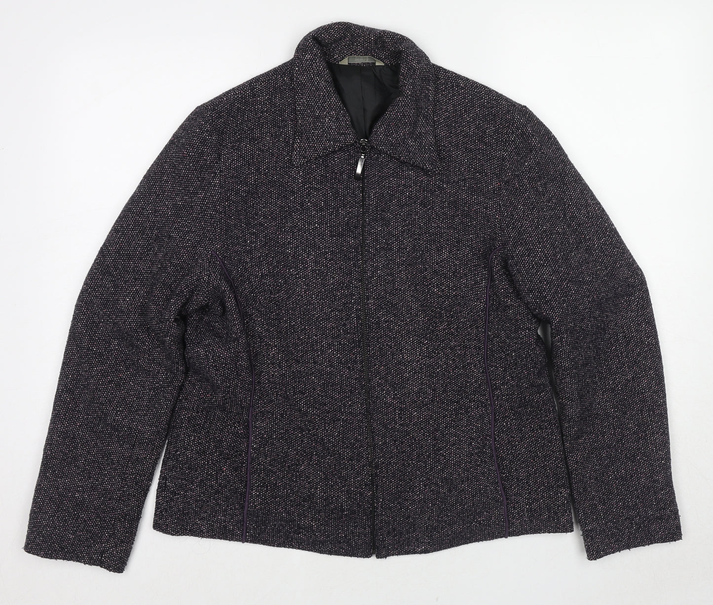 Marks and Spencer Womens Black Jacket Size 14 Zip