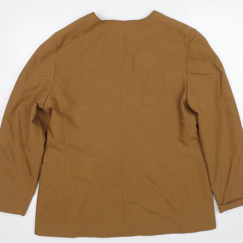 Classics Plus Womens Beige Jacket Blazer Size 18 Button