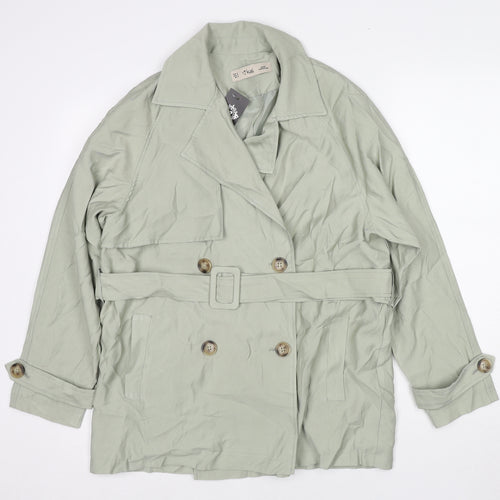 K.Zell Womens Green Jacket Size S Button