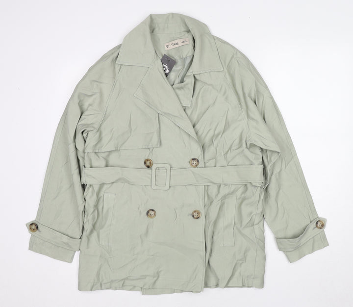 K.Zell Womens Green Jacket Size S Button